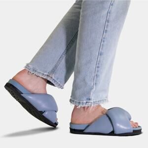 ROAM - Foldy Puffy Sandals - Cement Vegan Leather